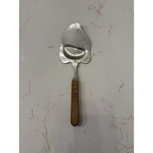 Vintage Cheese Plane Slicer Wood Handle Stainless Steel‎ Japan Mid Century Knife